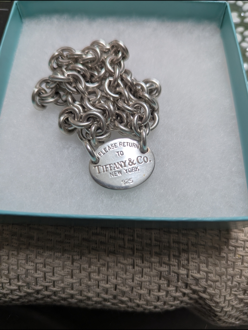 EUC Tiffany & Co. Sterling Silver 'Please Return to Tiffany' Link Necklace - Picture 4 of 6